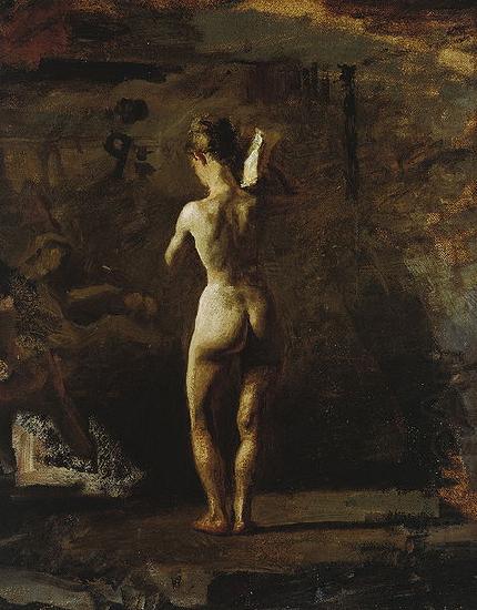 Thomas Eakins Study for William Rush Carving His Allegorical Figure of the Schuylkill oil painting picture
